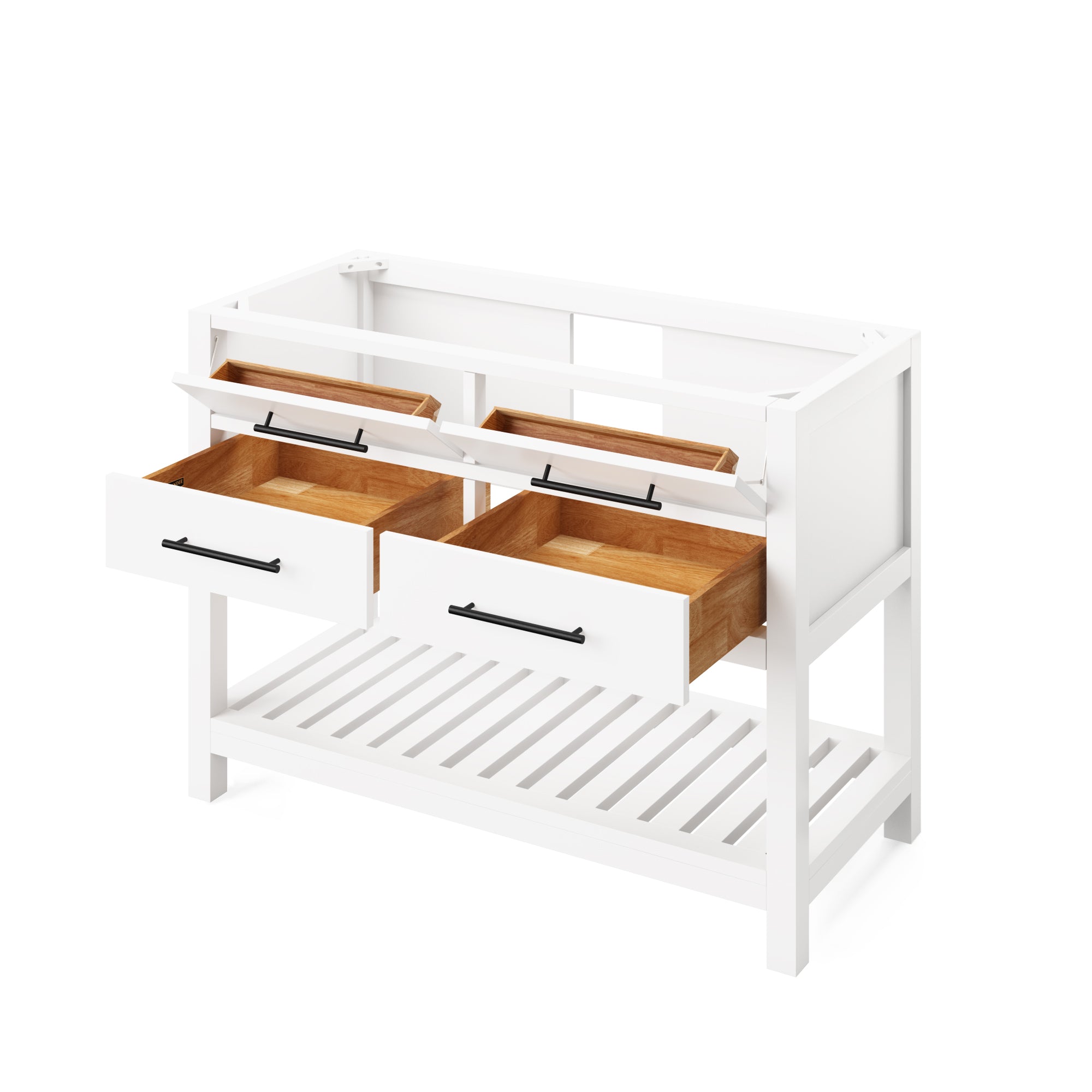 48" White Wavecrest Vanity | KitchBath