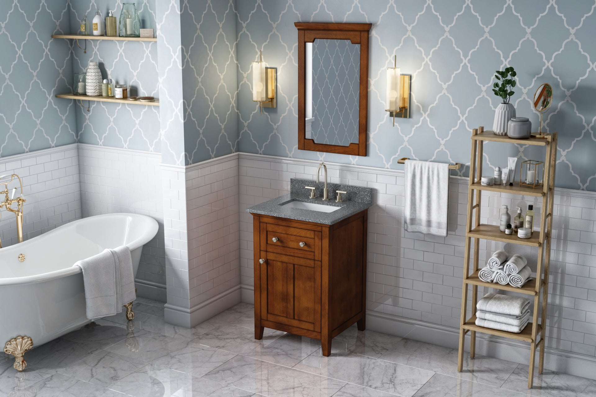 24" Chocolate Chatham Vanity, Boulder Cultured Marble Vanity Top, undermount rectangle bowl