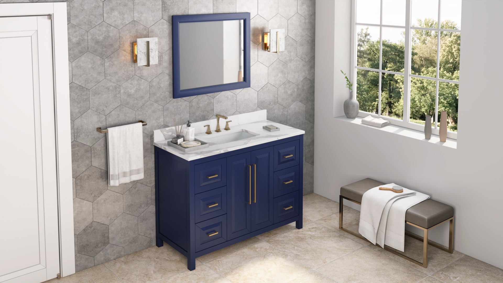 48" Hale Blue Cade Vanity | KitchBath