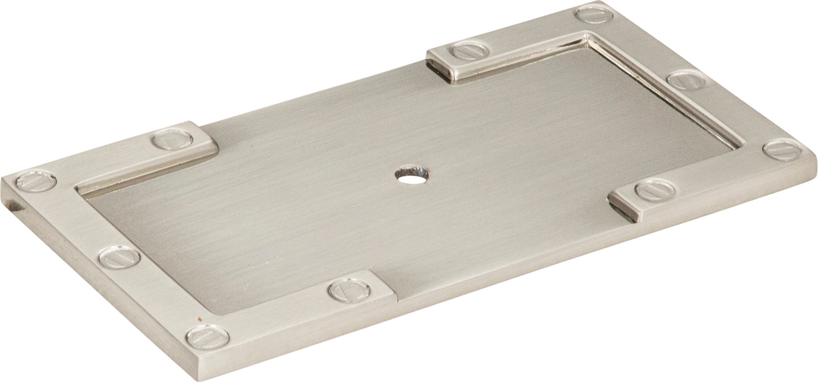 Campaign L-Bracket Backplate 3 11/16 Inch Brushed Nickel | KitchBath