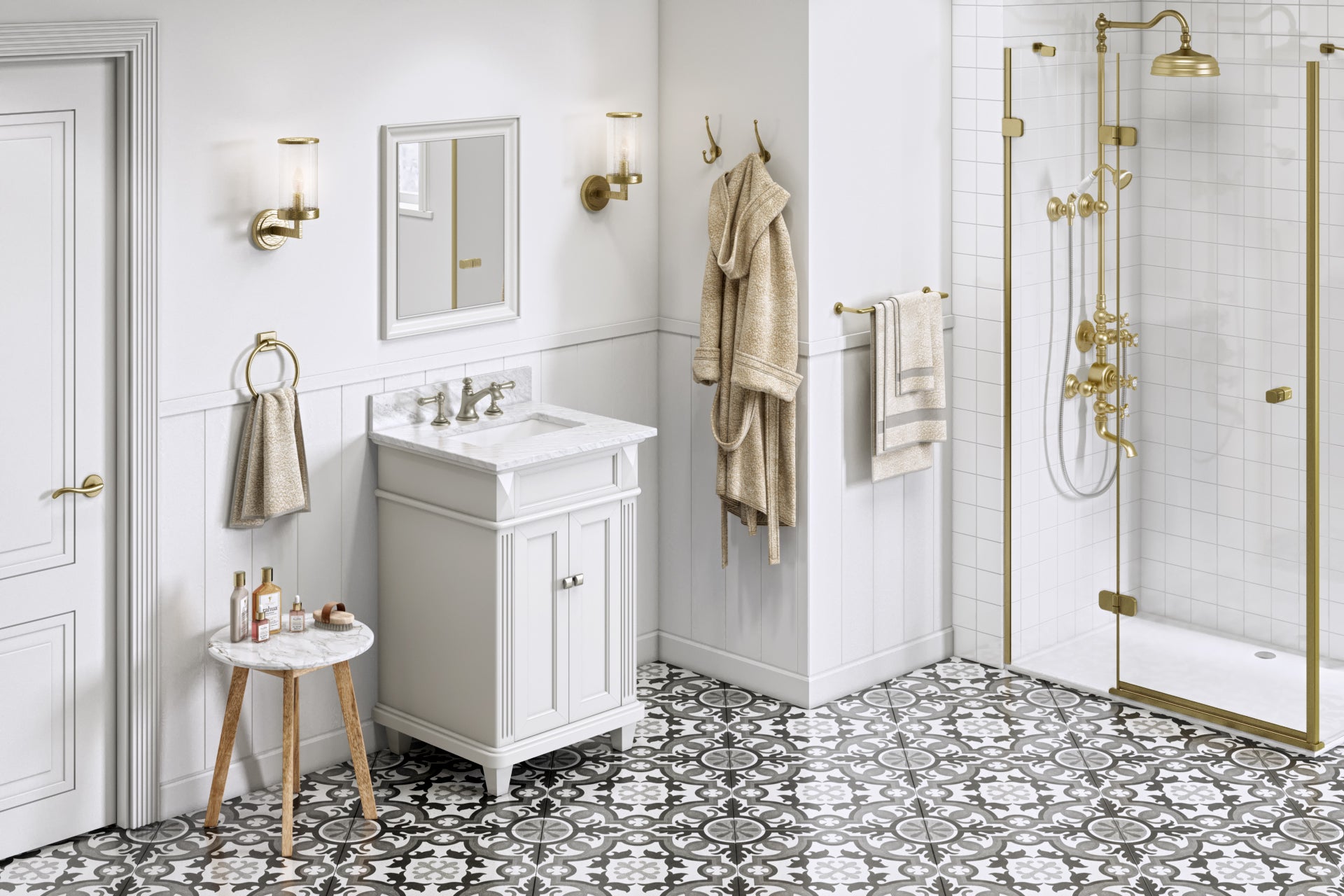 24" White Douglas Vanity | KitchBath