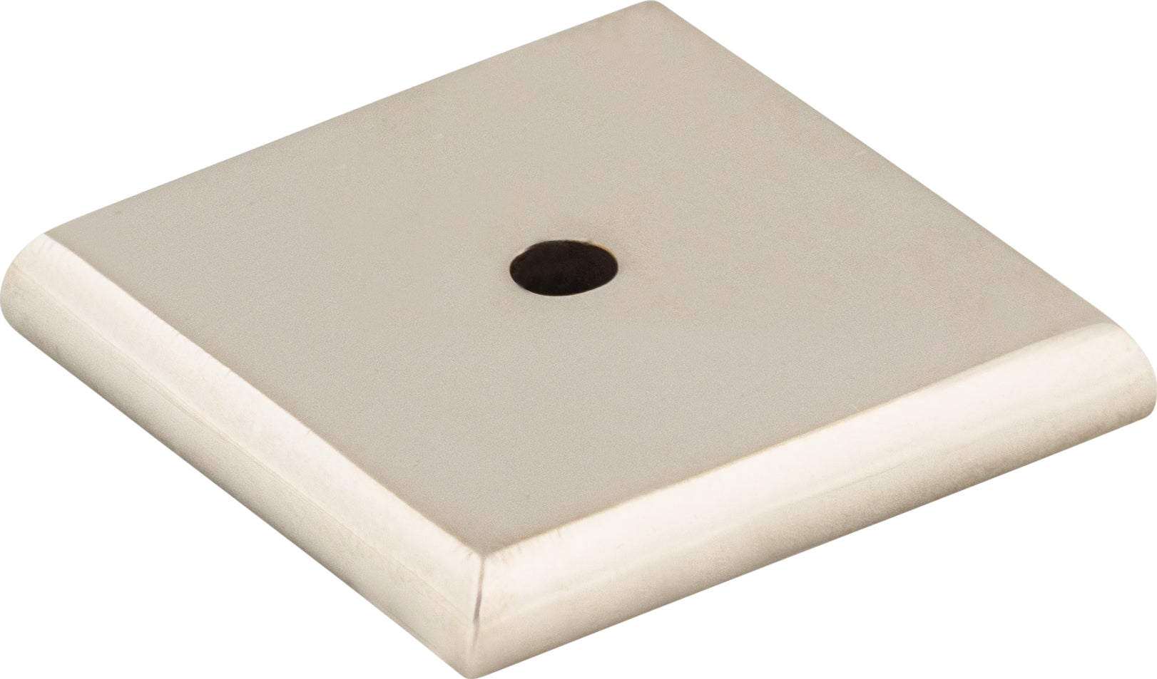 Aspen II Square Backplate 1 1/4 Inch Polished Nickel | KitchBath