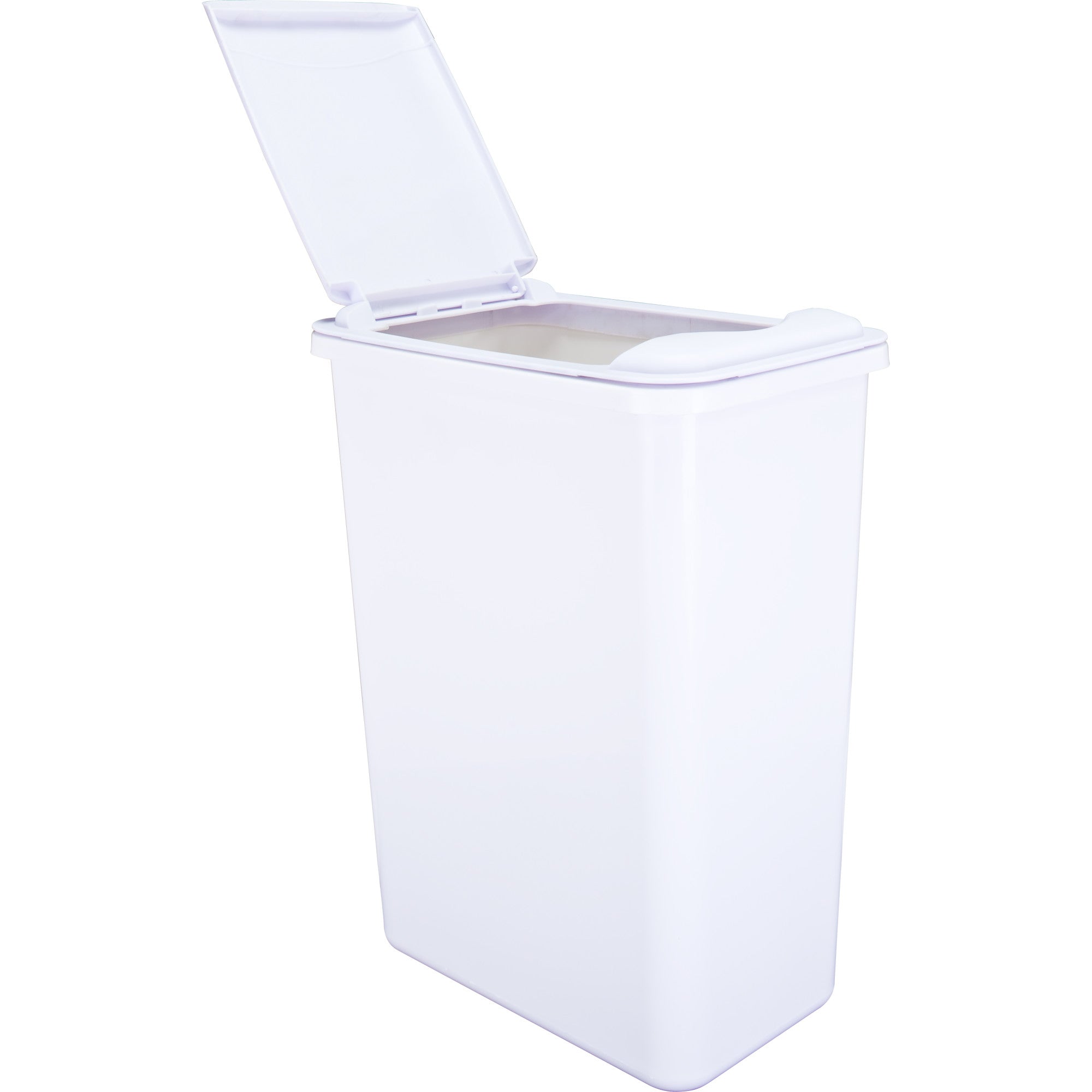 Box of 4 White 35 Quart Plastic Waste Containers