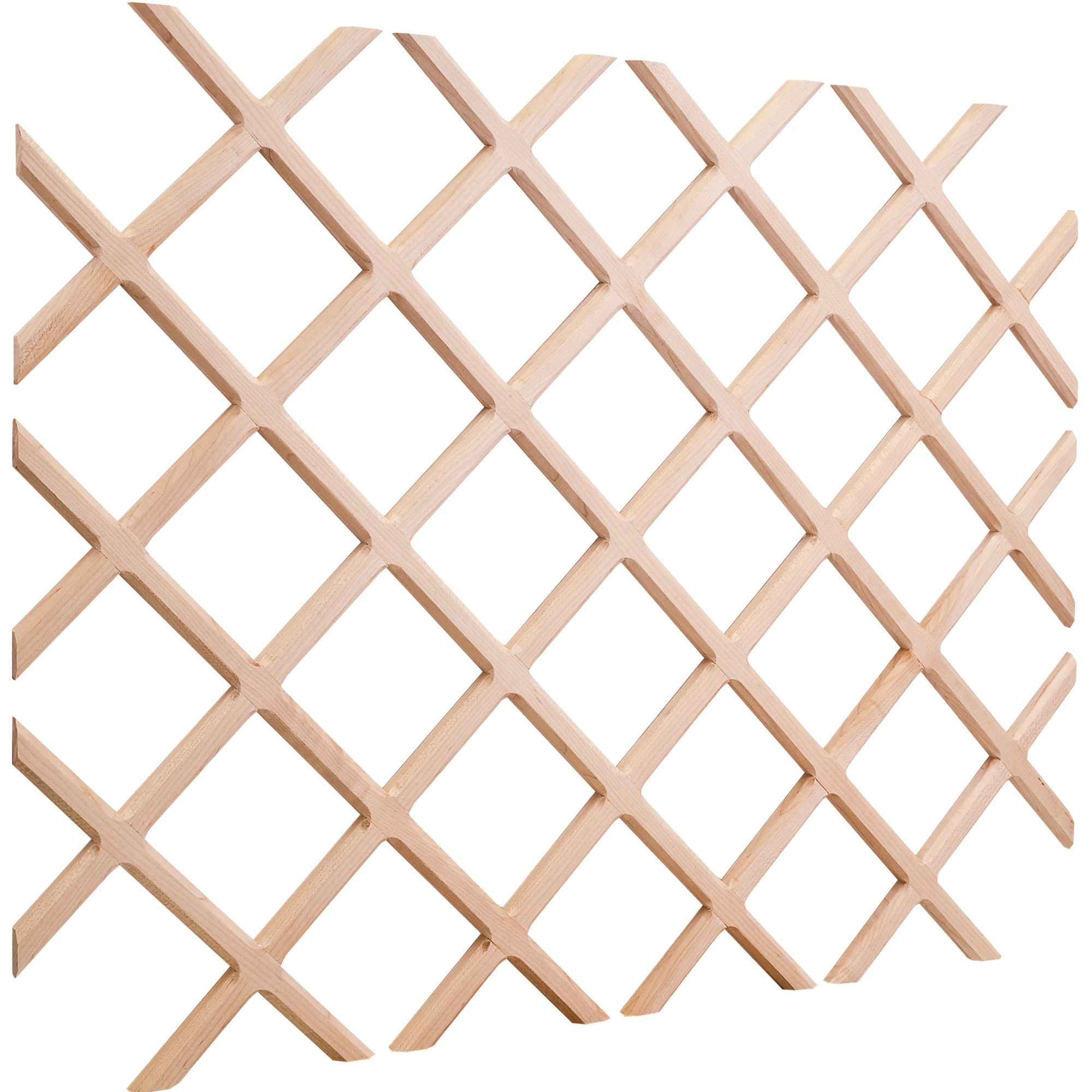 30" H x 24" W Maple Wine Bottle Lattice | KitchBath
