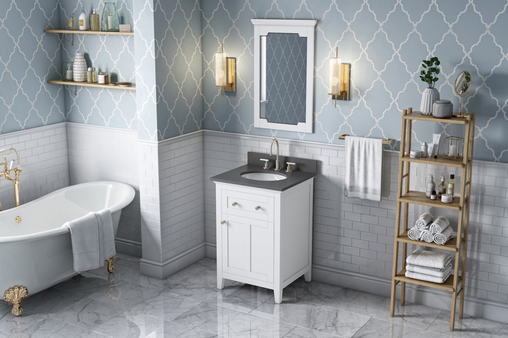 24" White Chatham Vanity | KitchBath