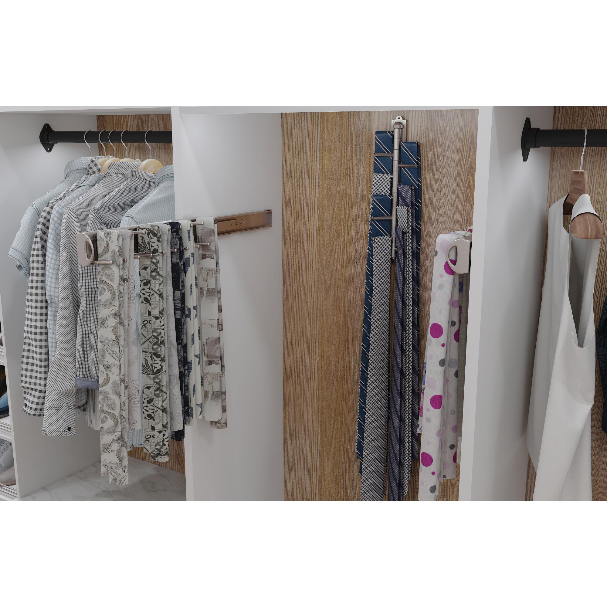 Satin Nickel 14" Tie Rack | KitchBath