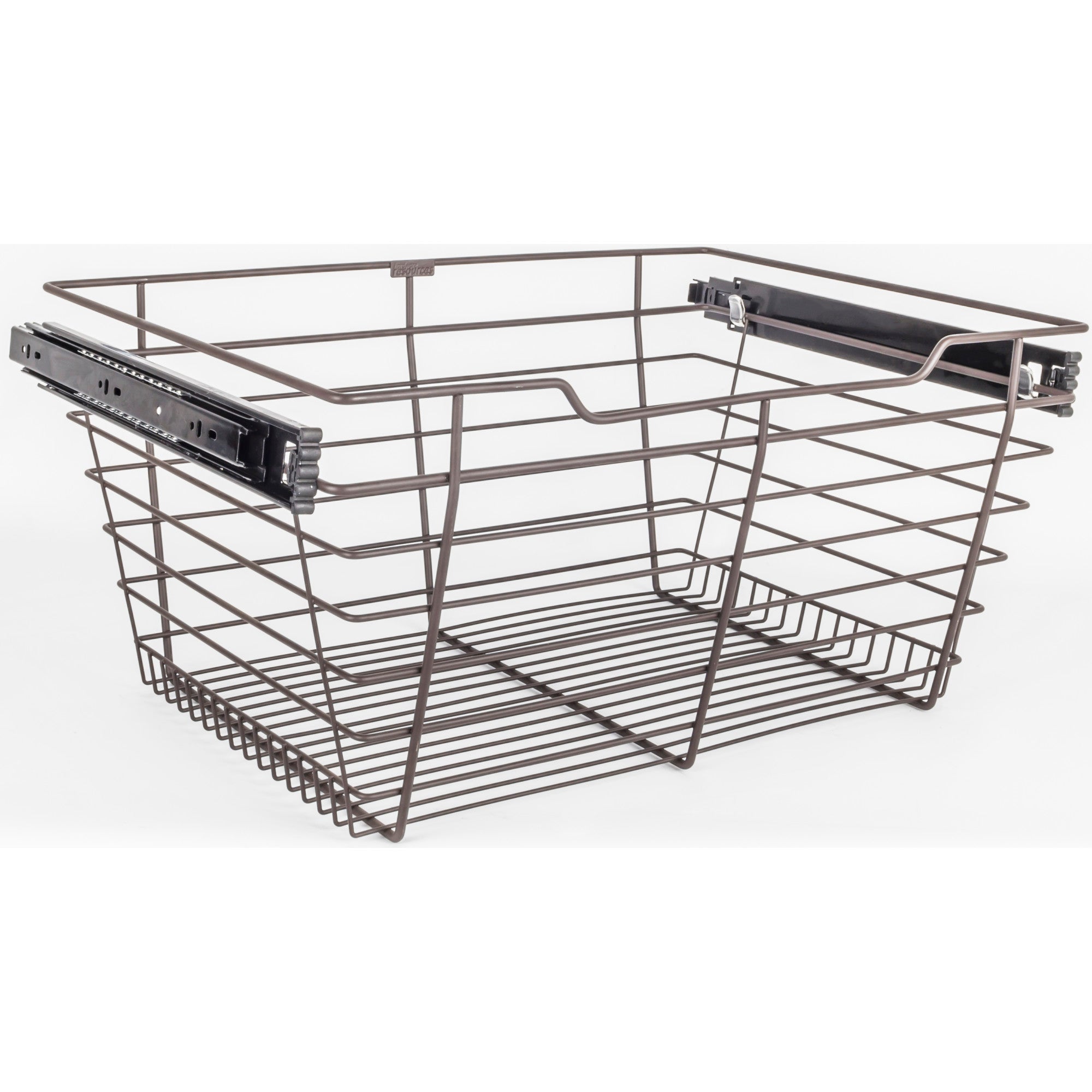 Dark Bronze Closet Pullout Basket with Slides 14"D x 23"W x 11"H
