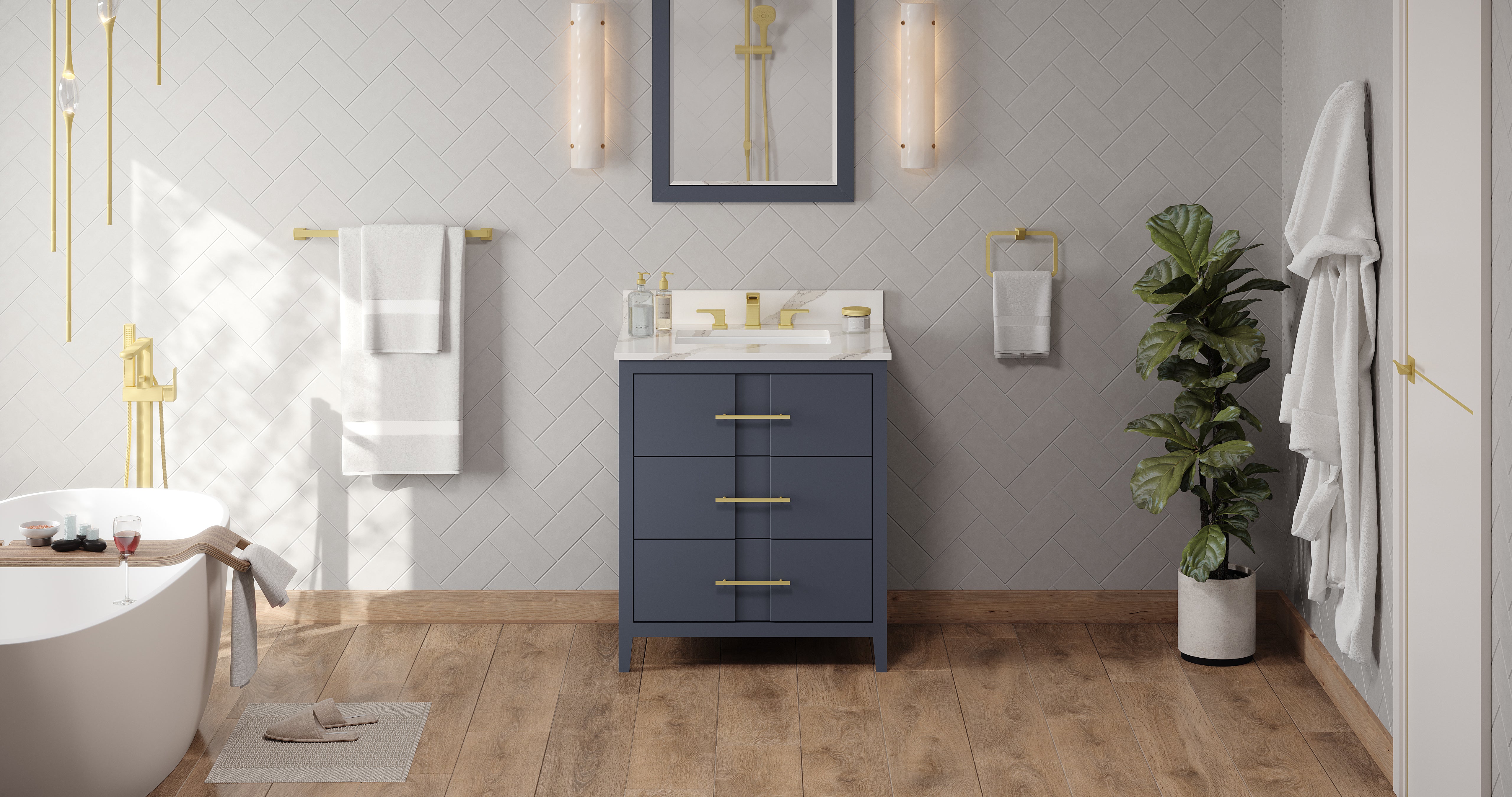 30" Blue Steel Katara Vanity | KitchBath