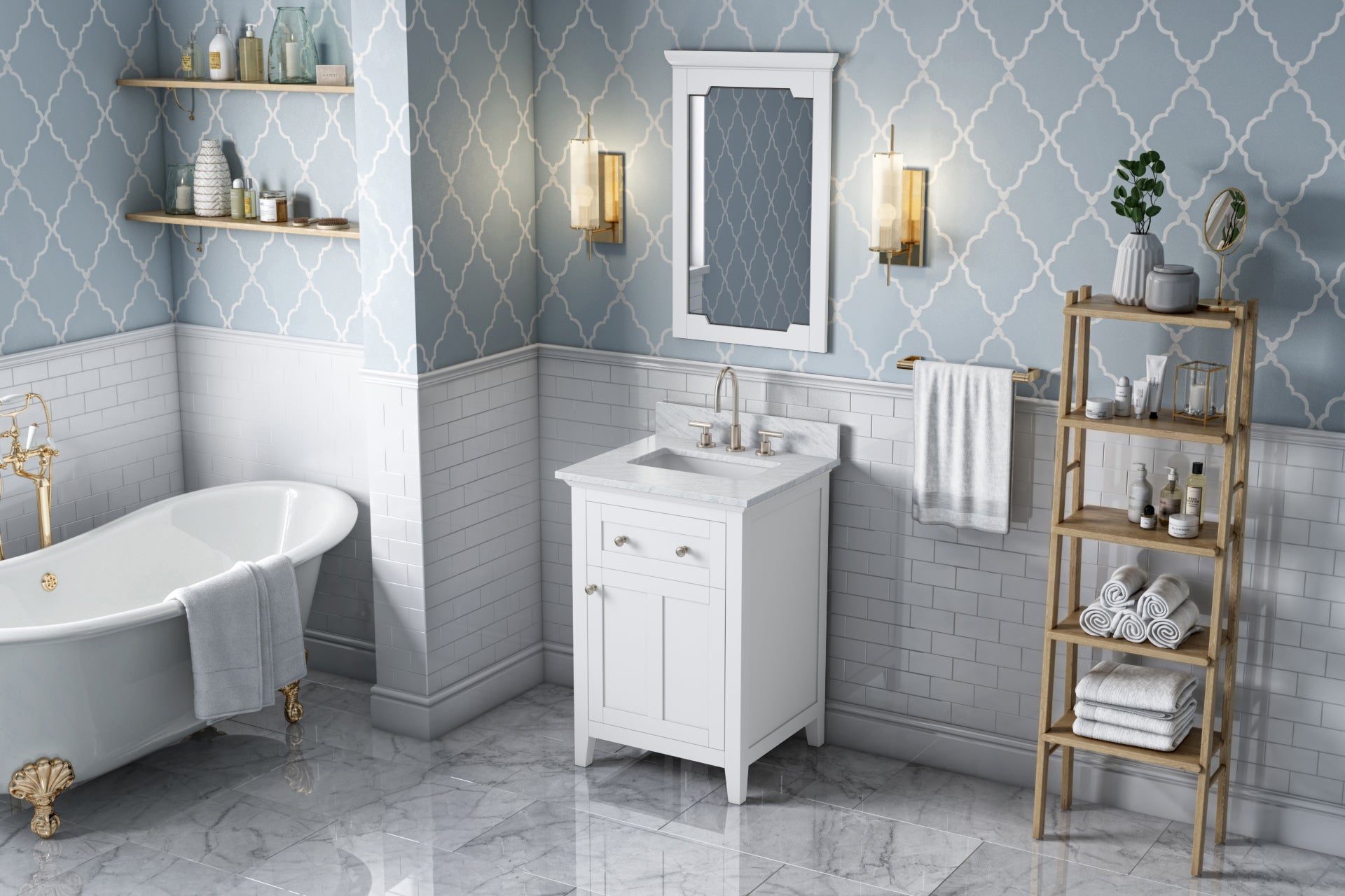 24" White Chatham Vanity | KitchBath