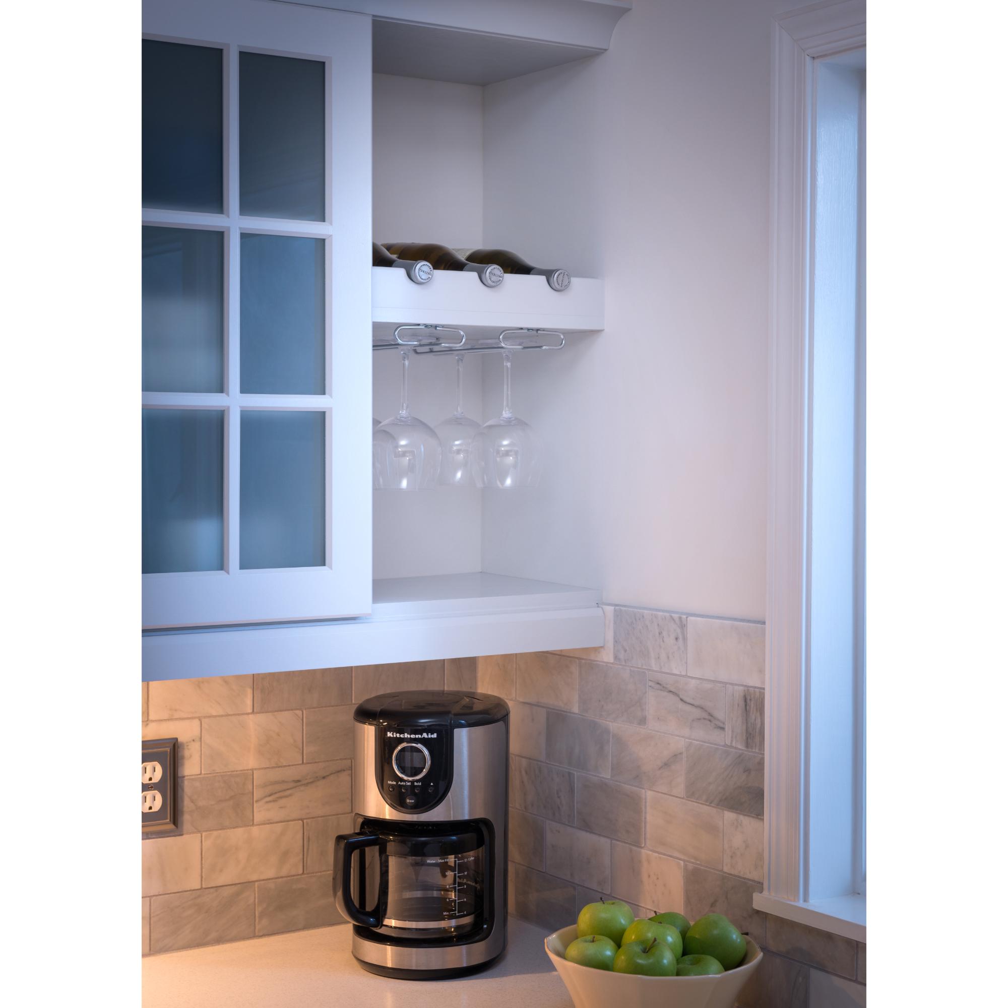 Brushed Oil Rubbed Bronze Under Cabinet Stemware Rack | KitchBath