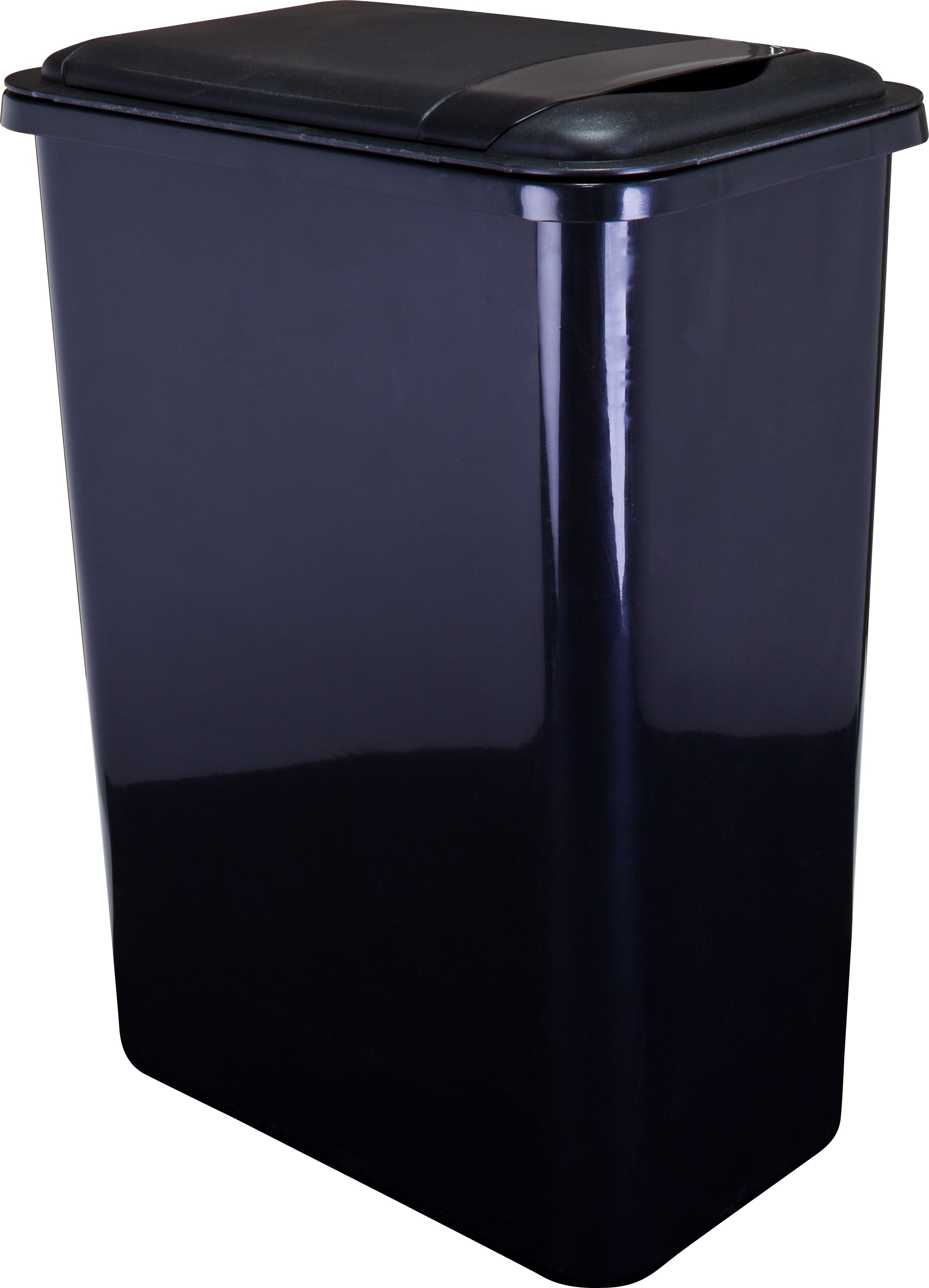Box of 4 Black 35 Quart Plastic Waste Containers | KitchBath