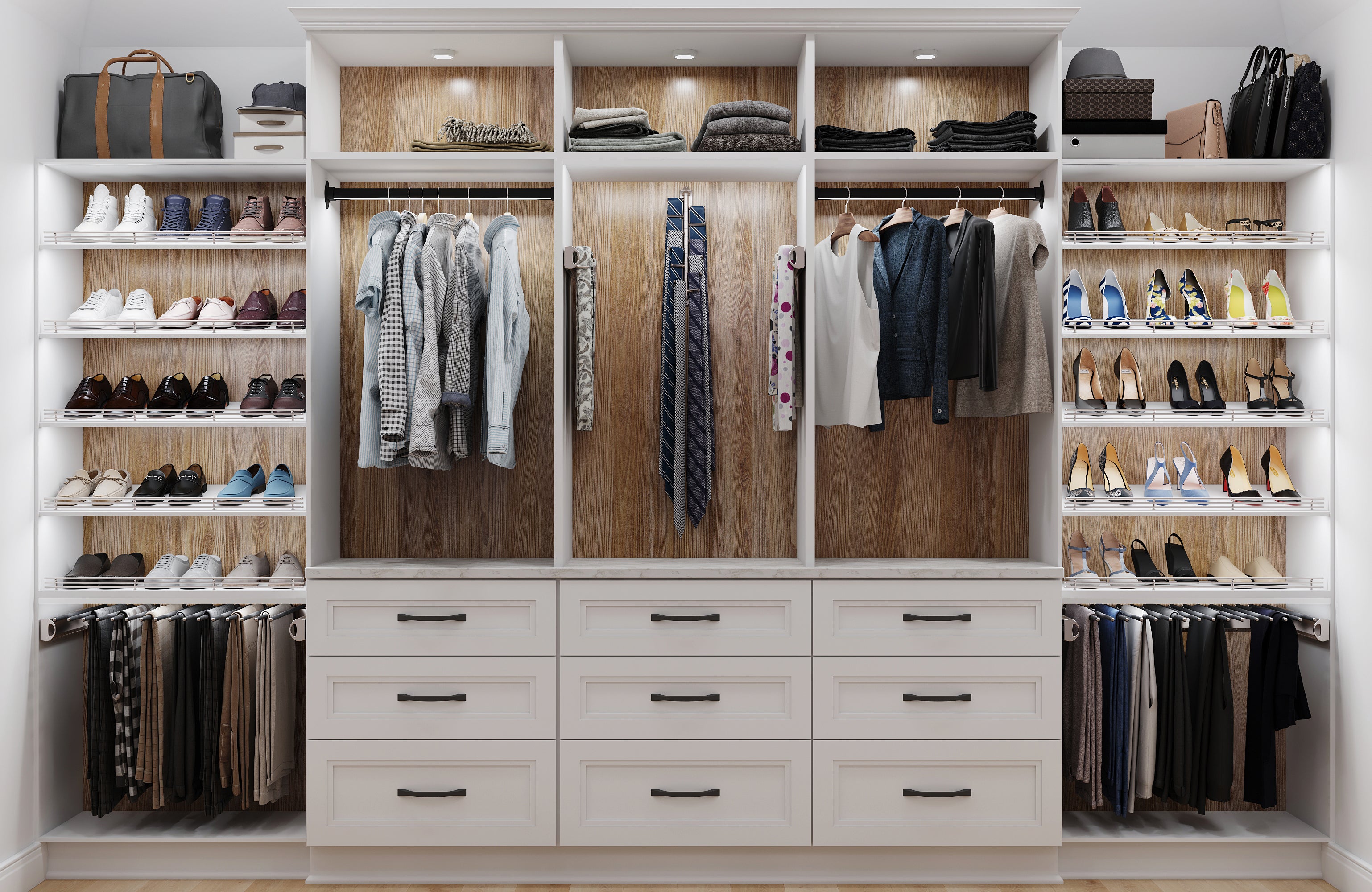 Polished Chrome 12-Hook Cascading Tie Organizer | KitchBath