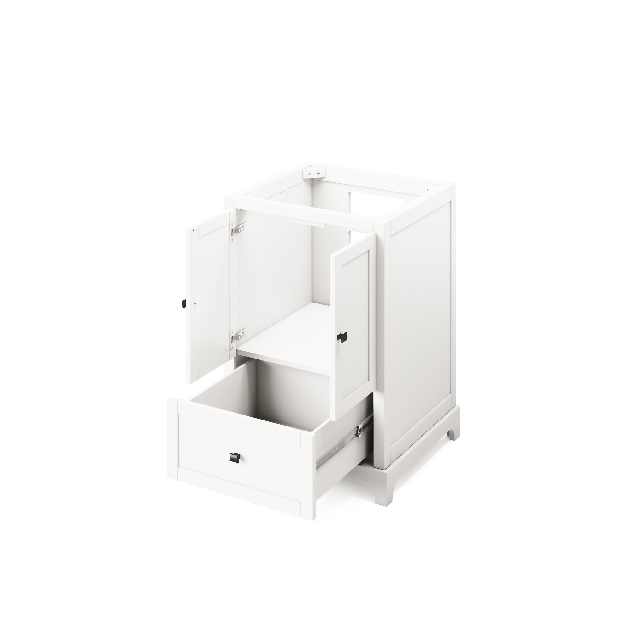 24" Grey Addington Vanity, Calacatta Vienna Quartz Vanity Top, undermount rectangle bowl | KitchBath