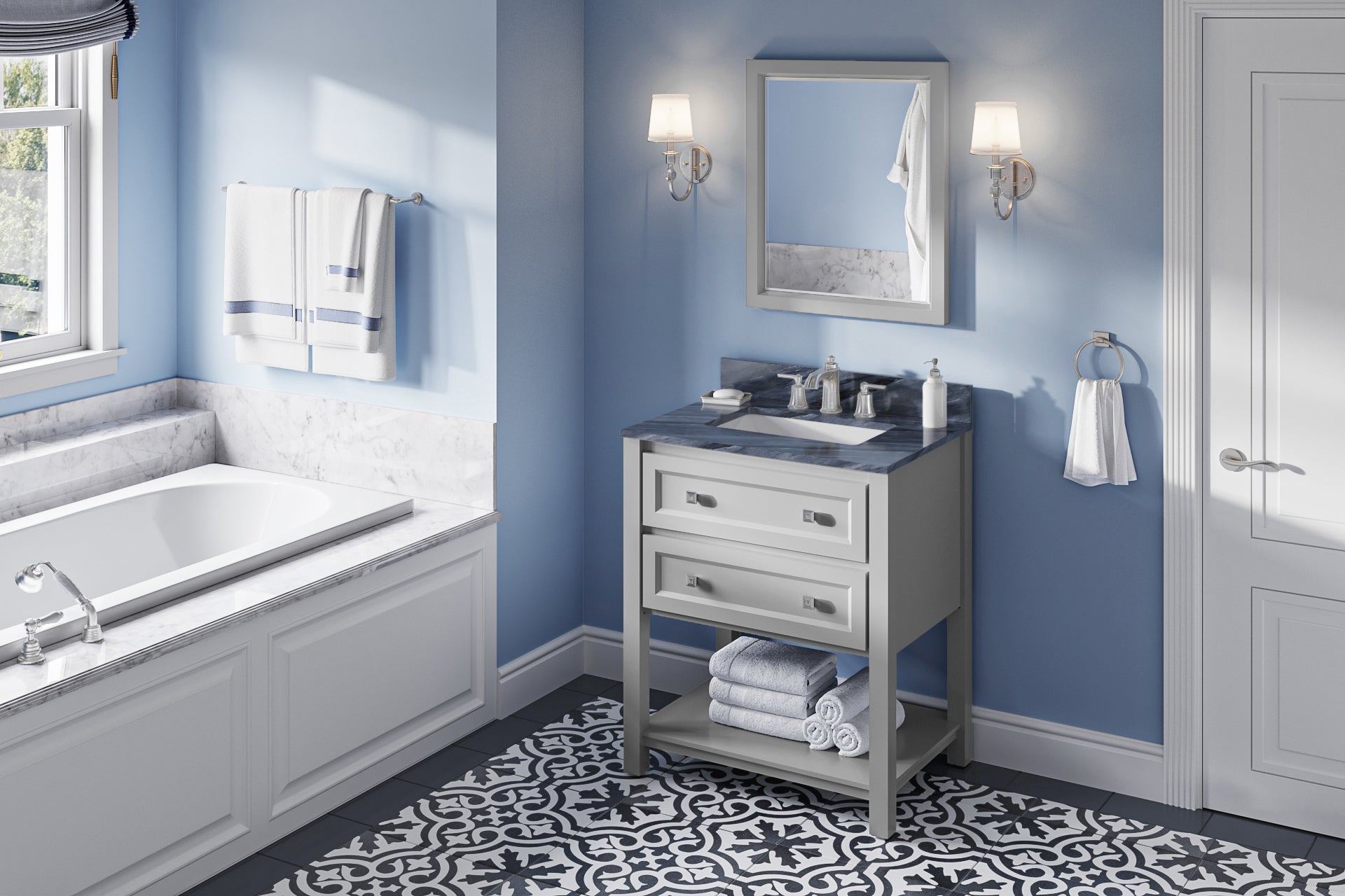30" Grey Adler Vanity | KitchBath