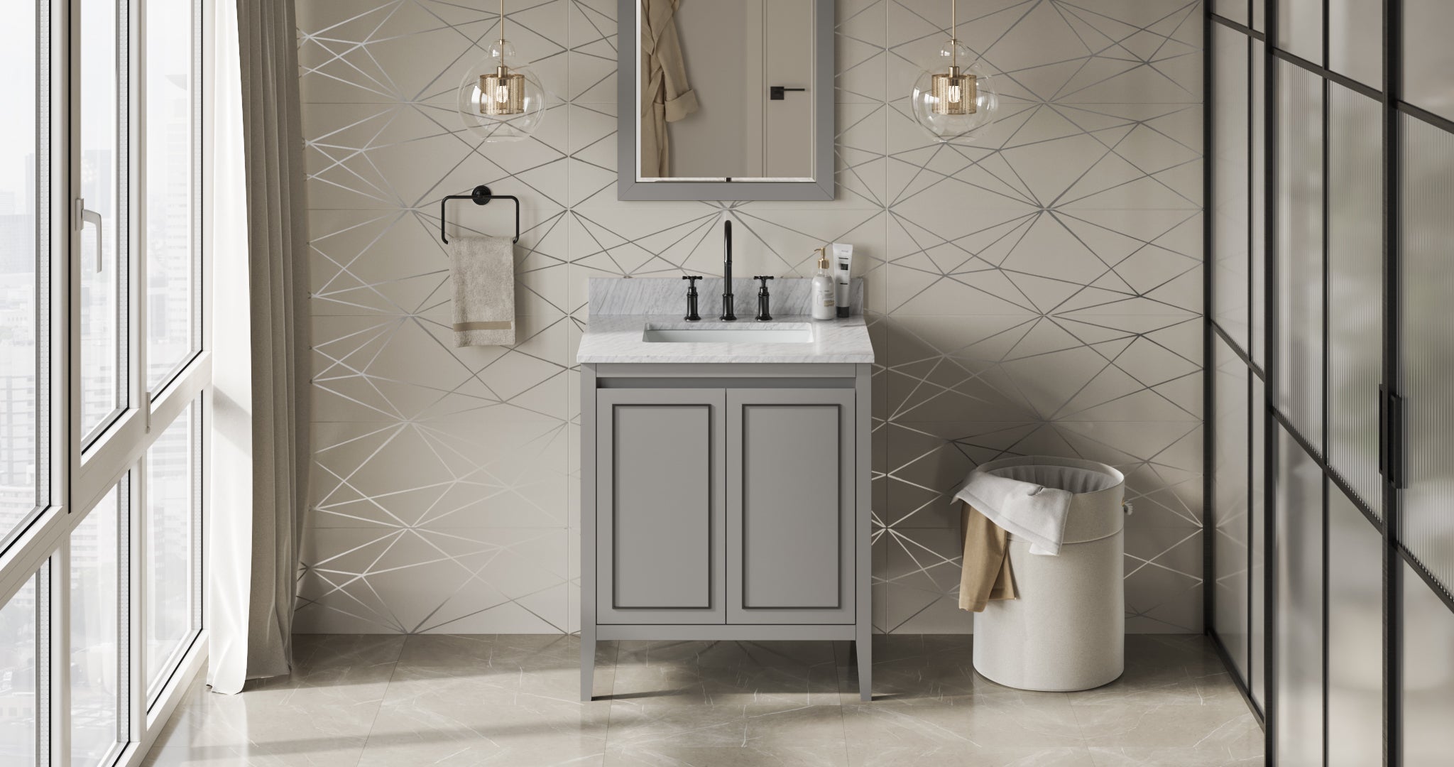 30" Grey Percival Vanity | KitchBath